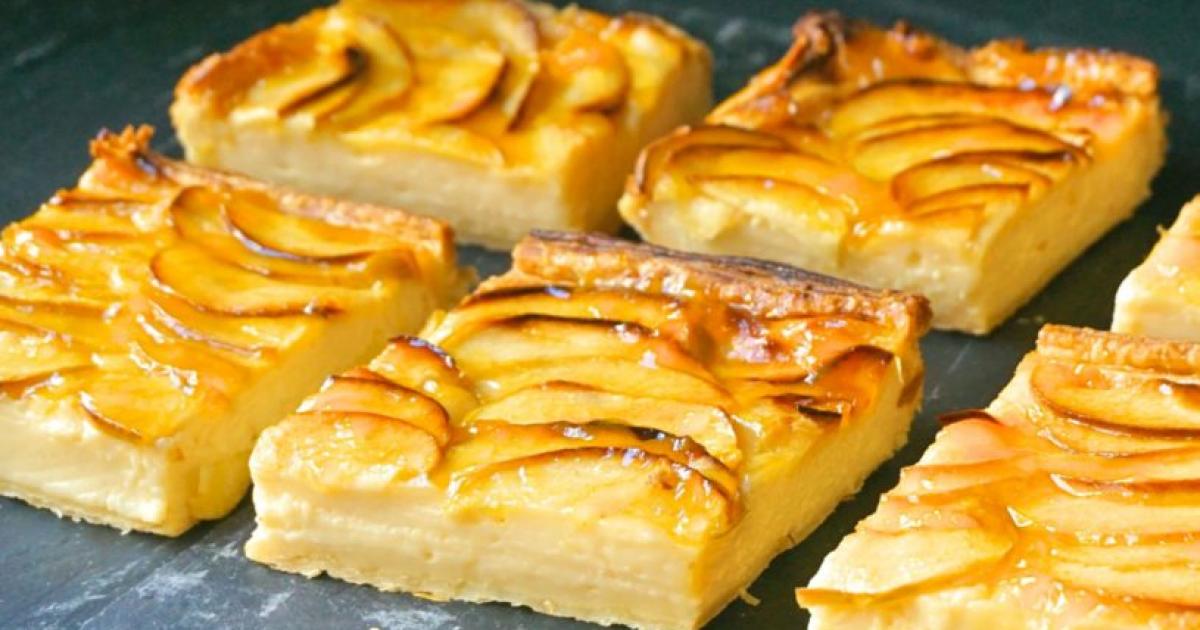 Tarta de manzana y crema MUY FÁCIL | Postres Fáciles y Ricos
